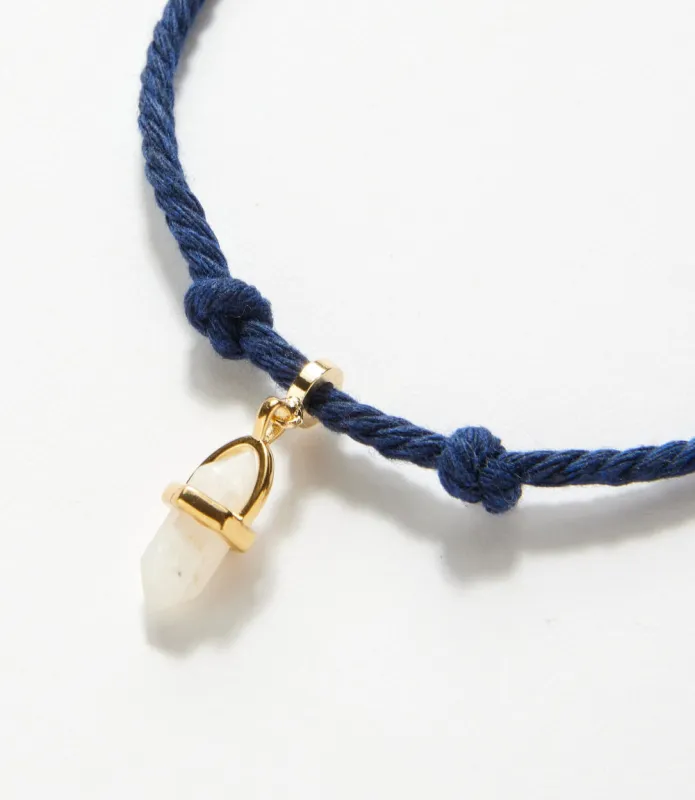Moonstone Point Cord Bracelet made by Karen Kane