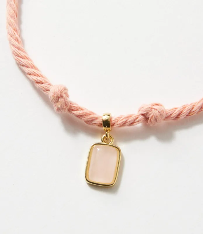 Rectangular Gemstone Cord Bracelet made by Karen Kane