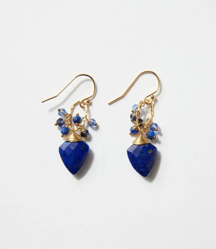 Lapis Cluster Earrings sold by Karen Kane