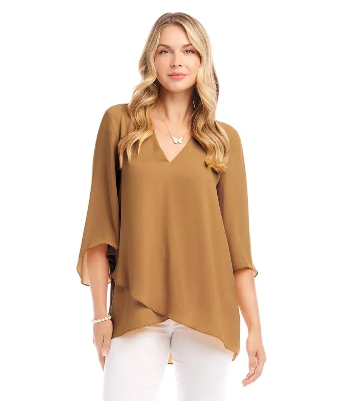 Bracelet Sleeve Asymmetric Top made by Karen Kane