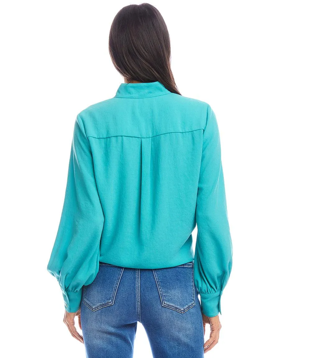 Long Sleeve Tie-Front Top sold by Karen Kane product image thumbnail 3
