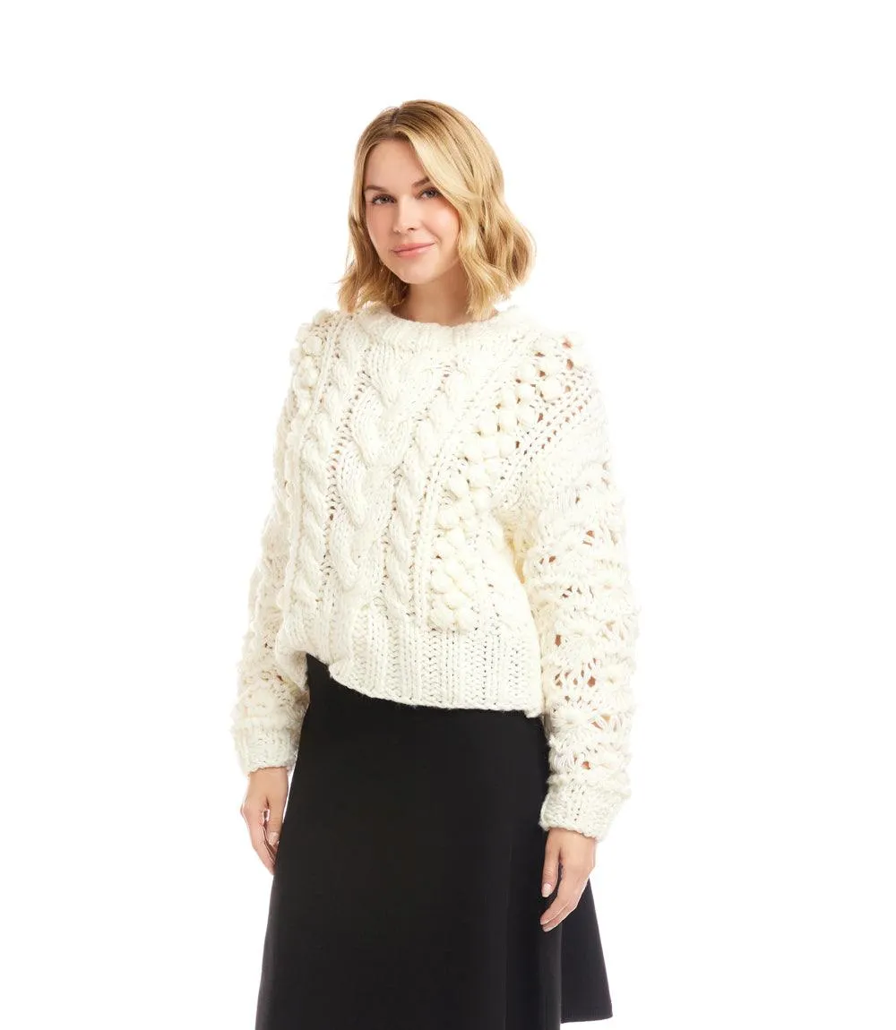 Hand Knit Crewneck Sweater sold by Karen Kane product image thumbnail 3