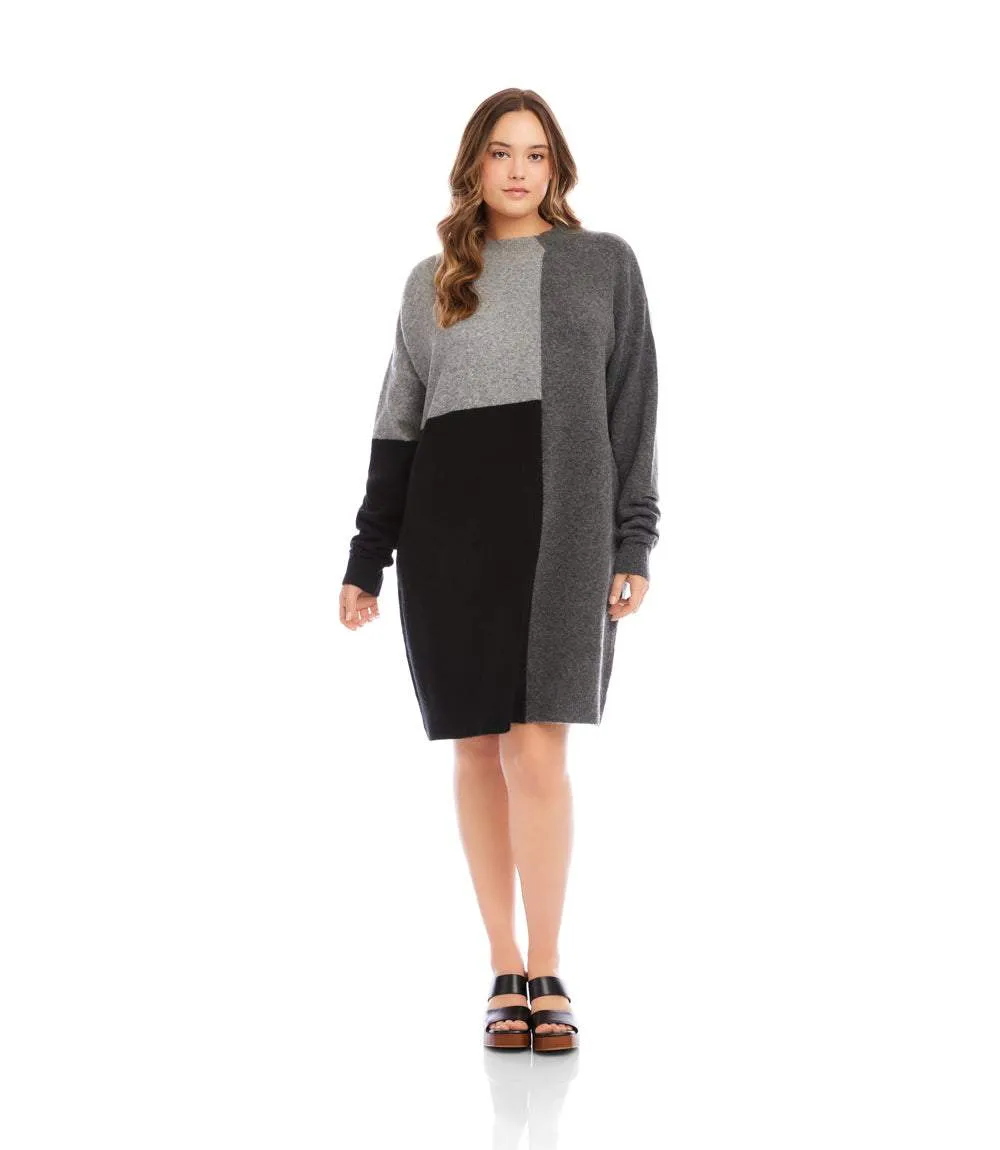 Plus Size Colorblock Sweater Dress sold by Karen Kane product image thumbnail 3