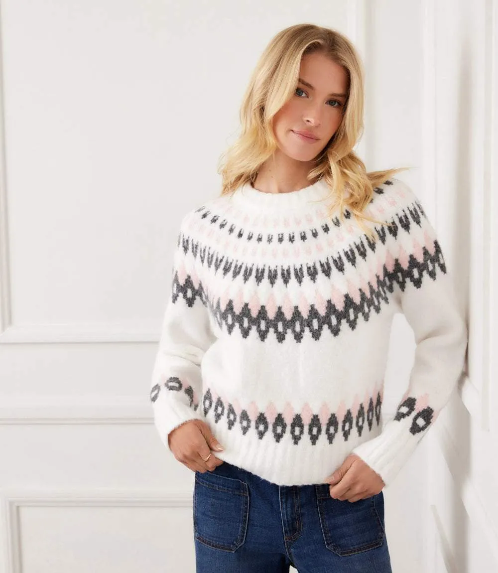 Petite Size Jacquard Crewneck Sweater sold by Karen Kane product image thumbnail 2