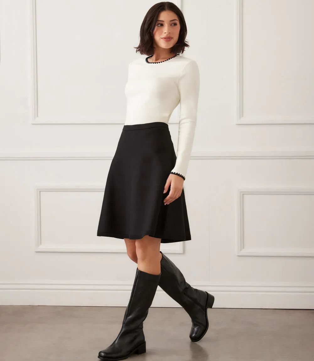 Long Sleeve Edge Stitch Crewneck Top sold by Karen Kane product image thumbnail 2