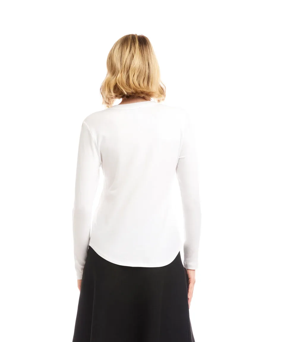 Long Sleeve Embellished Bow Top sold by Karen Kane product image thumbnail 4