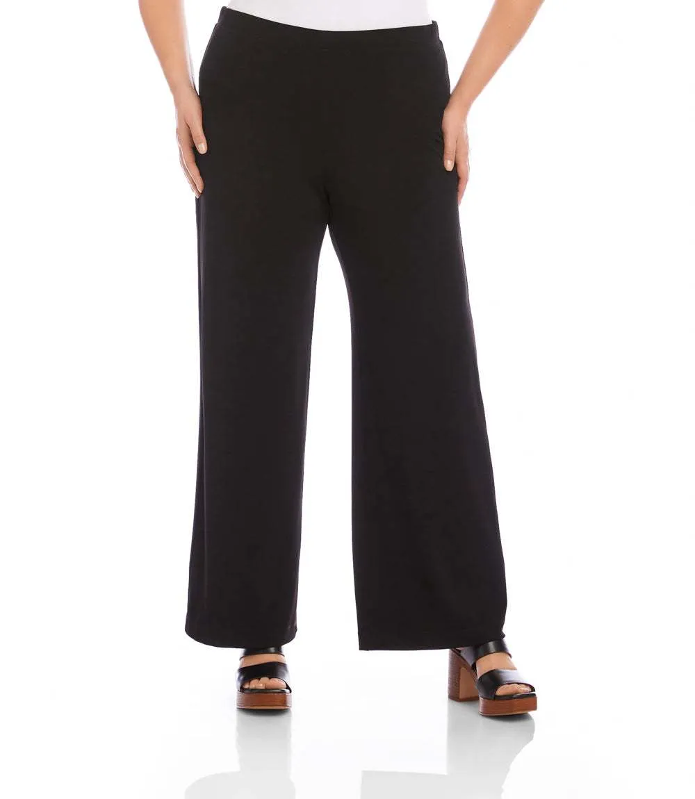 Plus Size Travel Jersey Wide-Leg Pants sold by Karen Kane