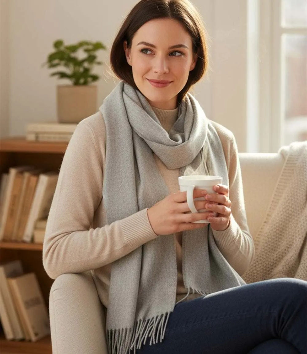 Merino Wool Fringed Scarf sold by Karen Kane product image thumbnail 3