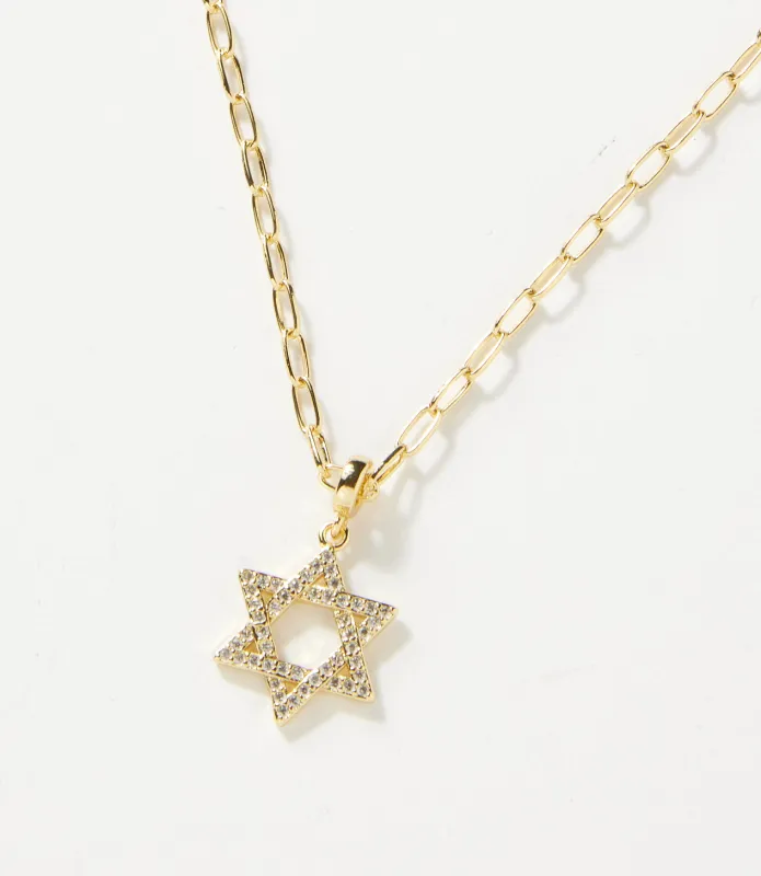 Star Of David Crystal Necklace sold by Karen Kane