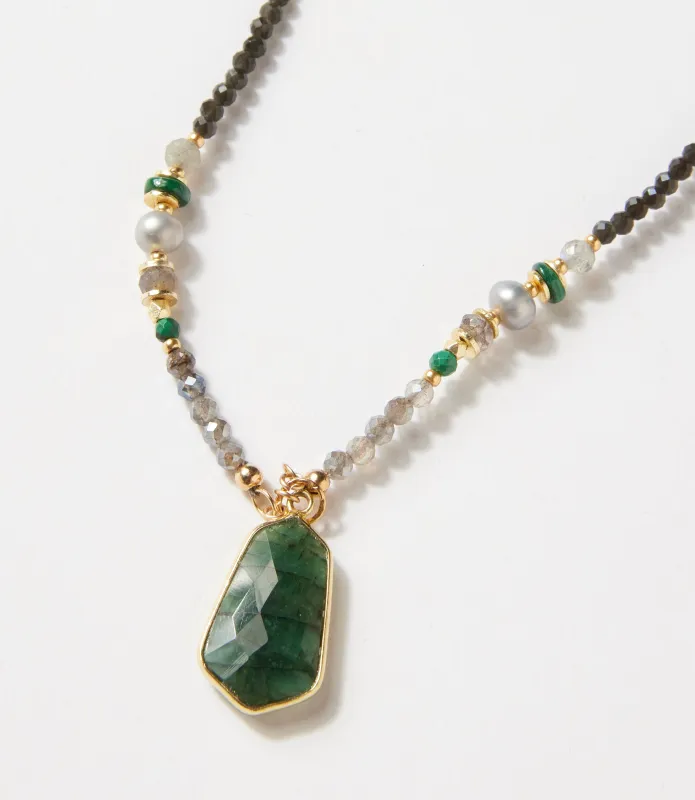 Emerald Pendant Necklace made by Karen Kane