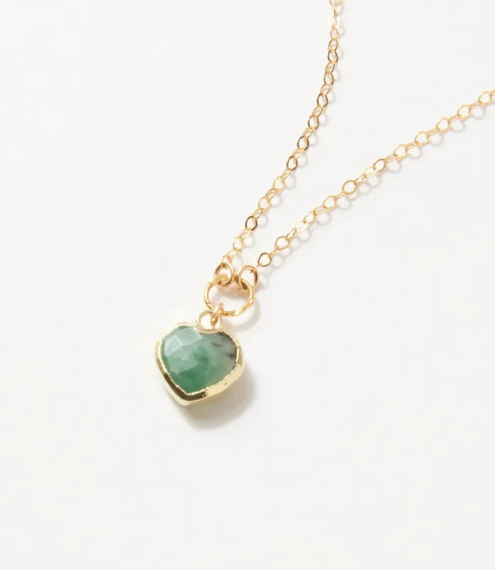 Emerald Heart Necklace sold by Karen Kane