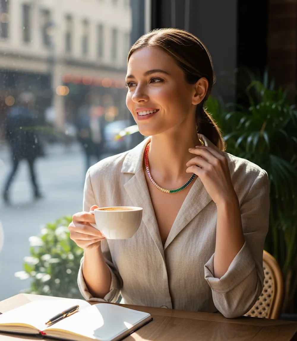 Prismatic Tennis Necklace sold by Karen Kane product image thumbnail 2