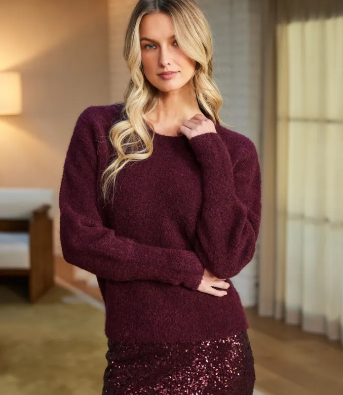 Boucle Blouson Sleeve Sweater made by Karen Kane