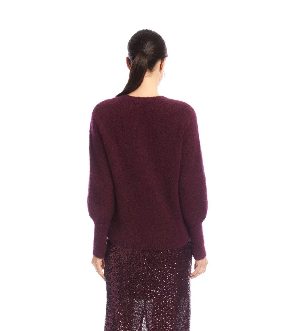 Boucle Blouson Sleeve Sweater sold by Karen Kane product image thumbnail 5
