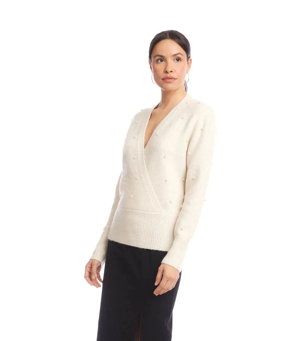 Petite Size Pearl Wrap Sweater sold by Karen Kane product image thumbnail 4
