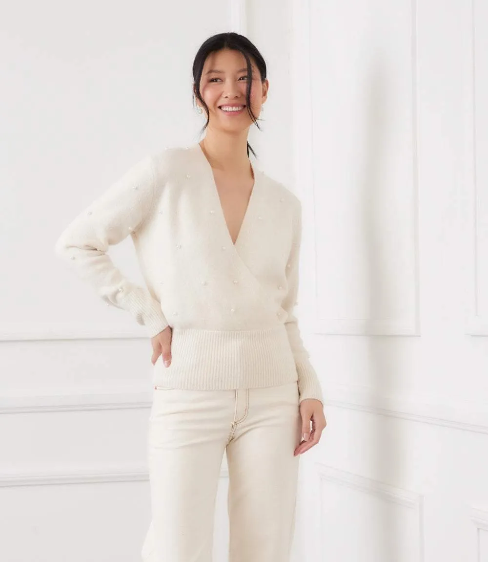 Petite Size Pearl Wrap Sweater sold by Karen Kane product image thumbnail 2