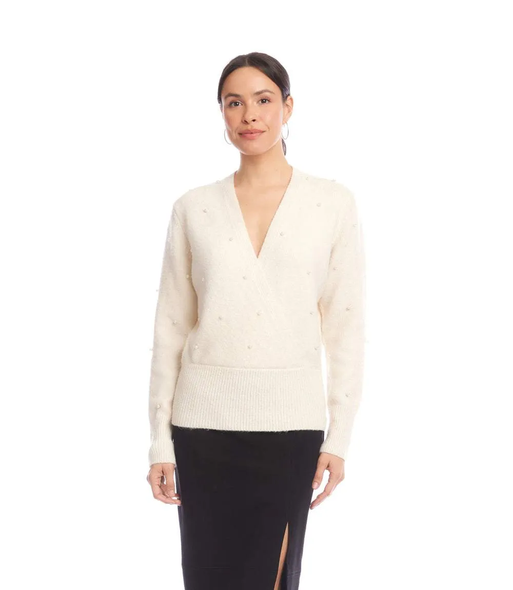Petite Size Pearl Wrap Sweater sold by Karen Kane product image thumbnail 3
