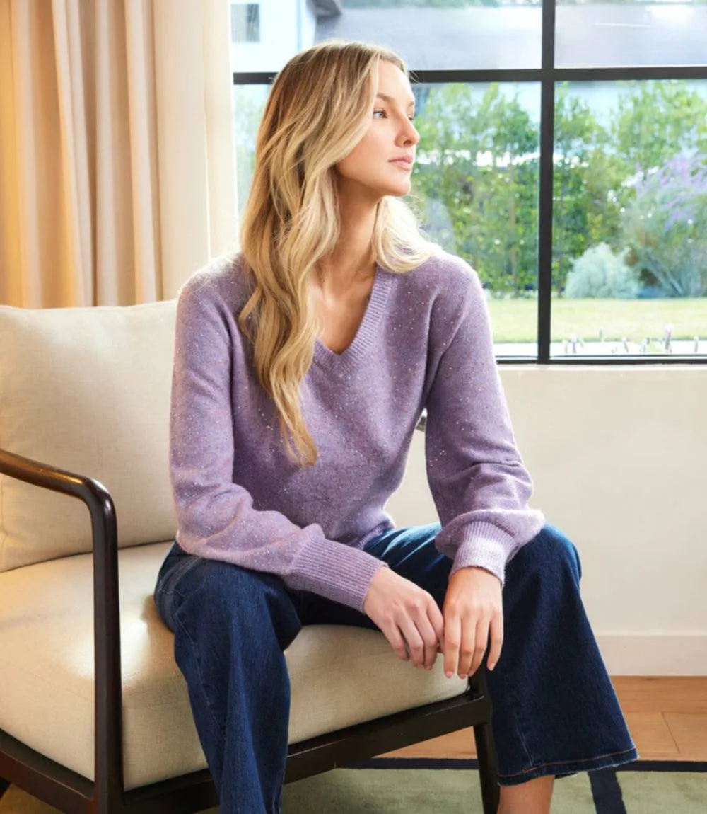 Sequin V-Neck Sweater sold by Karen Kane