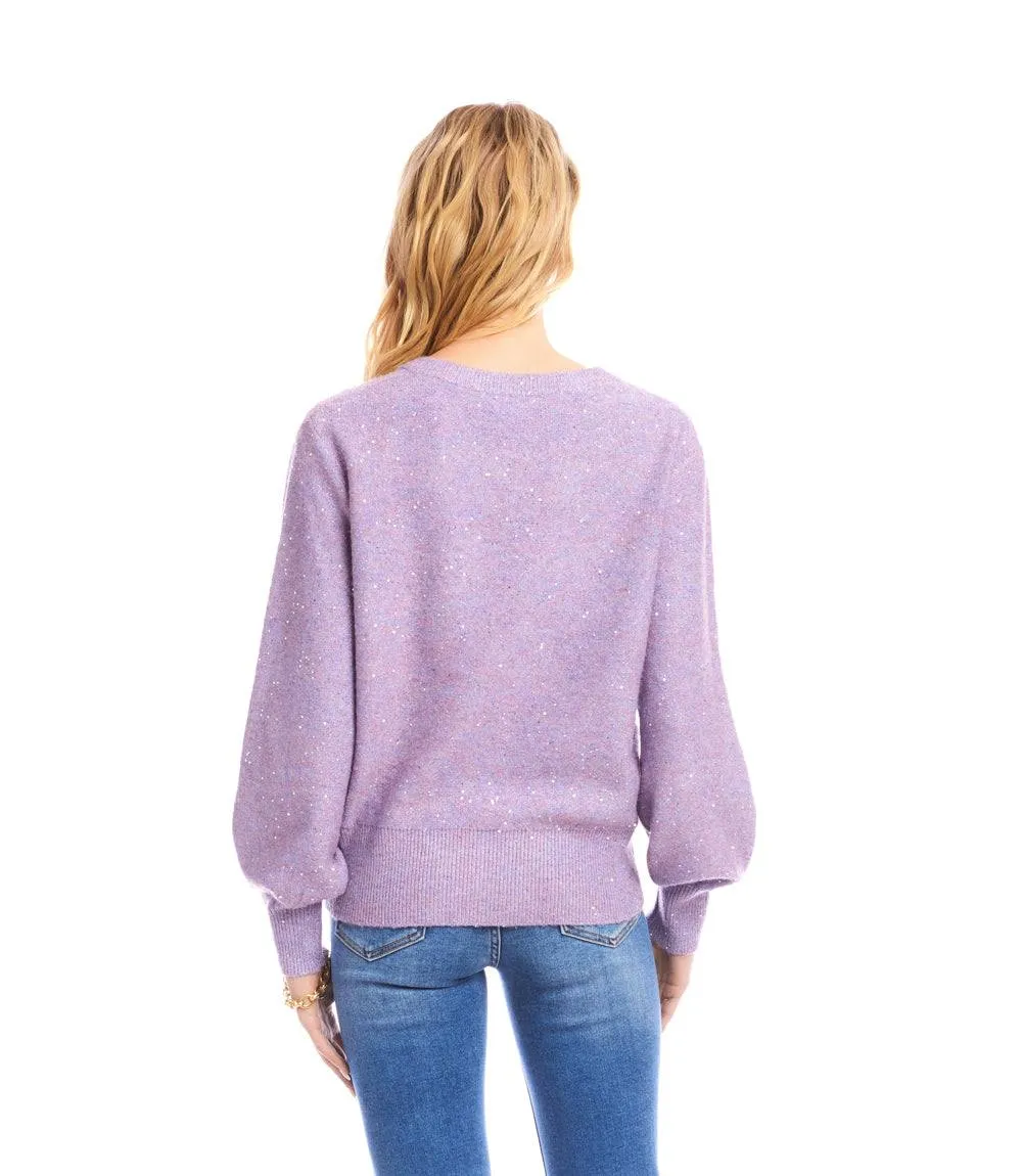Sequin V-Neck Sweater sold by Karen Kane product image thumbnail 5