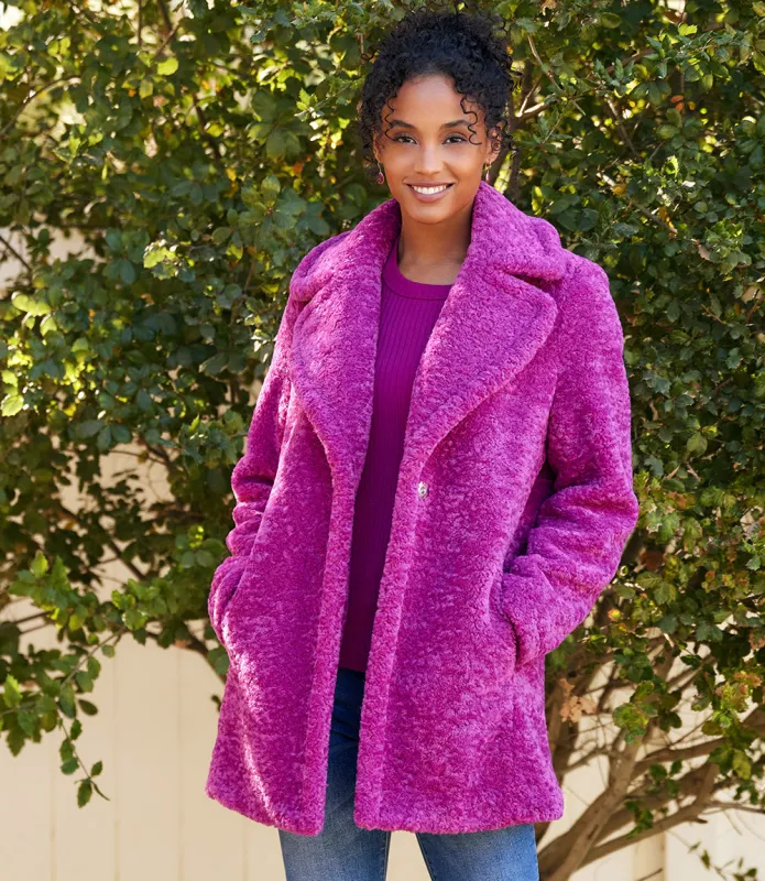 Sherpa Coat sold by Karen Kane
