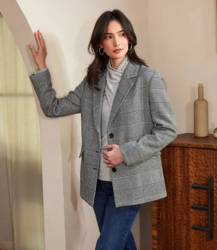 Houndstooth Blazer made by Karen Kane