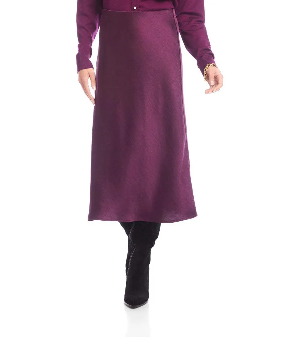 Satin Bias Cut Midi Skirt sold by Karen Kane product image thumbnail 2