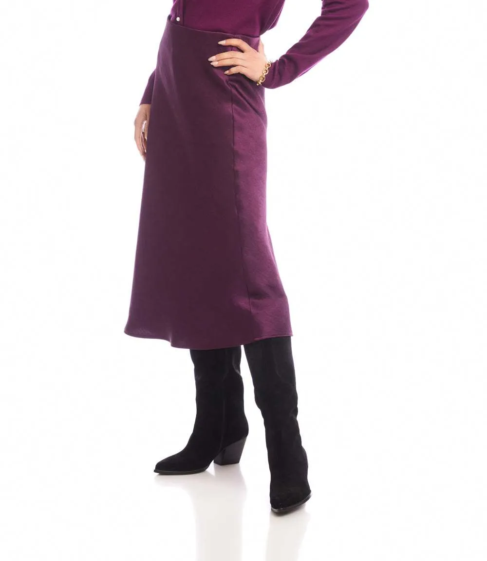 Satin Bias Cut Midi Skirt sold by Karen Kane product image thumbnail 3