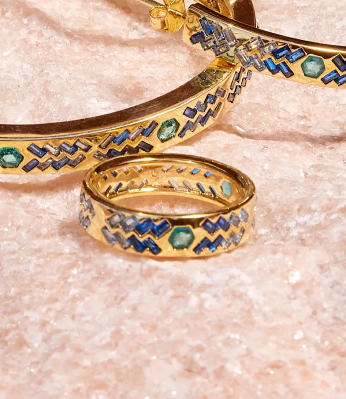 Crystal Inlay Ring made by Native Gem