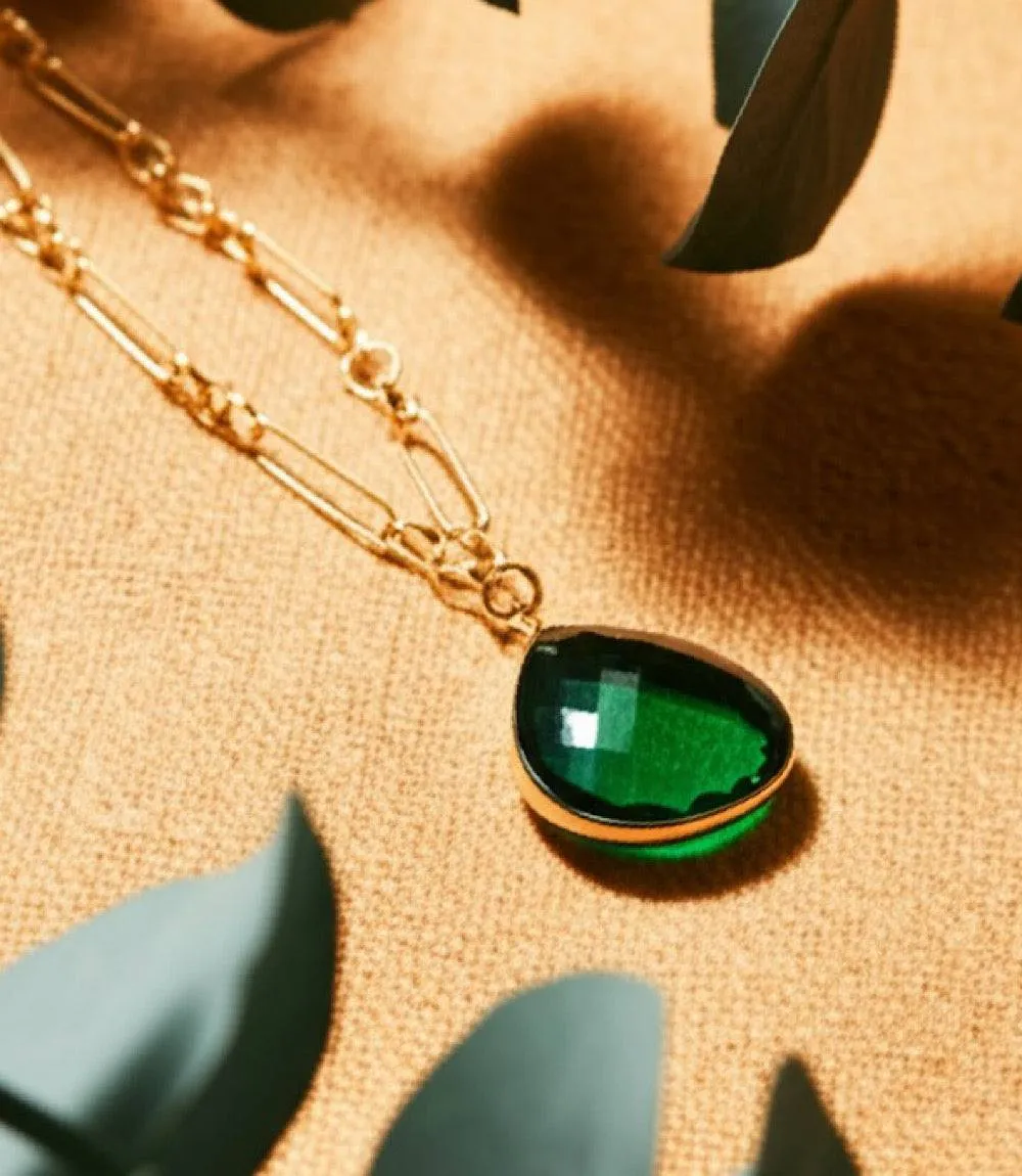 Emerald Quartz Pendant Necklace sold by Karen Kane product image thumbnail 5