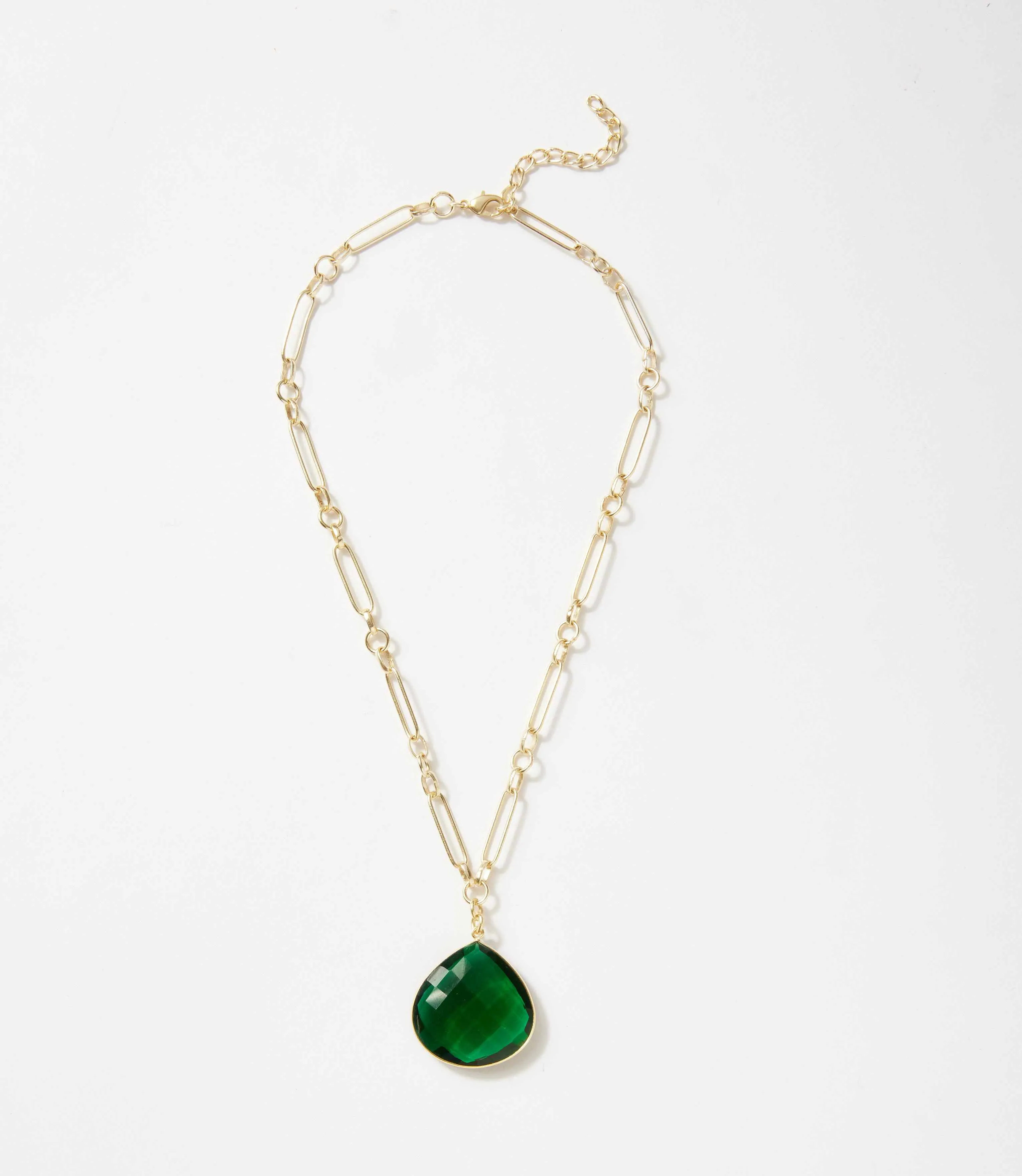 Emerald Quartz Pendant Necklace sold by Karen Kane product image thumbnail 4