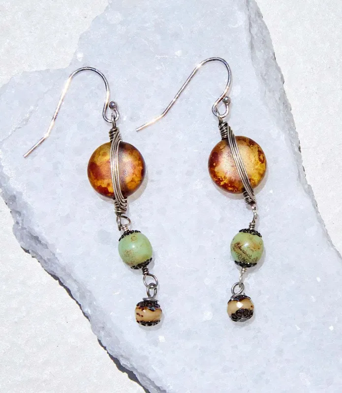 Antique Glass Cascading Dangle Earrings sold by Karen Kane
