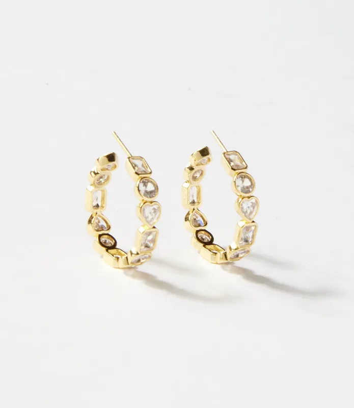 Gemstone Hoop Earrings sold by Karen Kane
