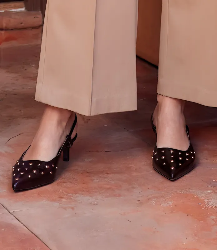 Seychelles Crawford Studded Slingback Heels sold by Karen Kane