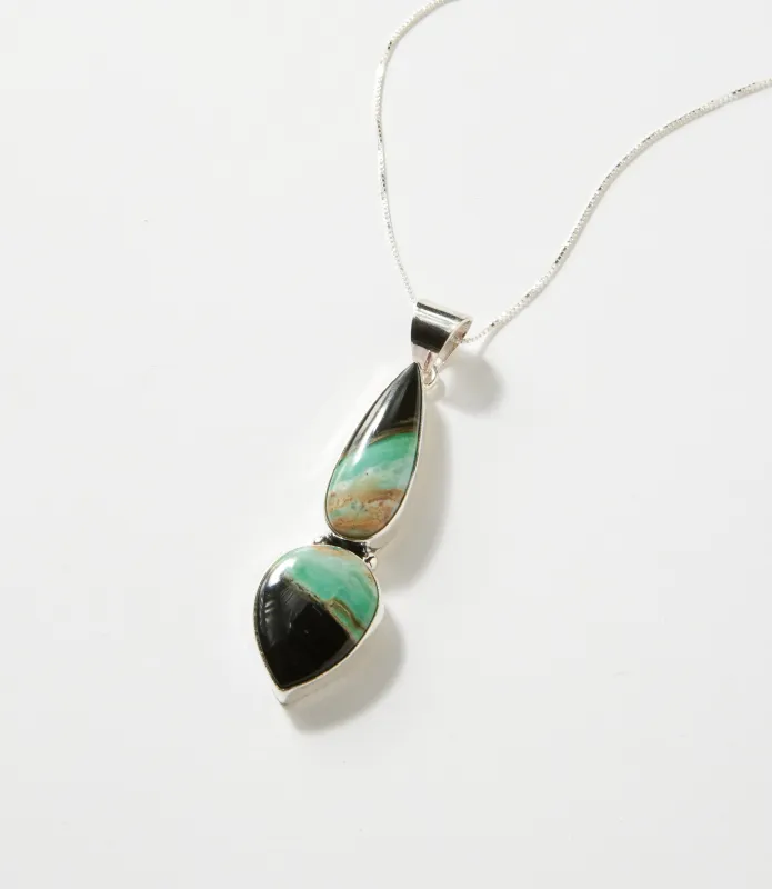 Opalized Petrified Wood Pendant Necklace made by Karen Kane