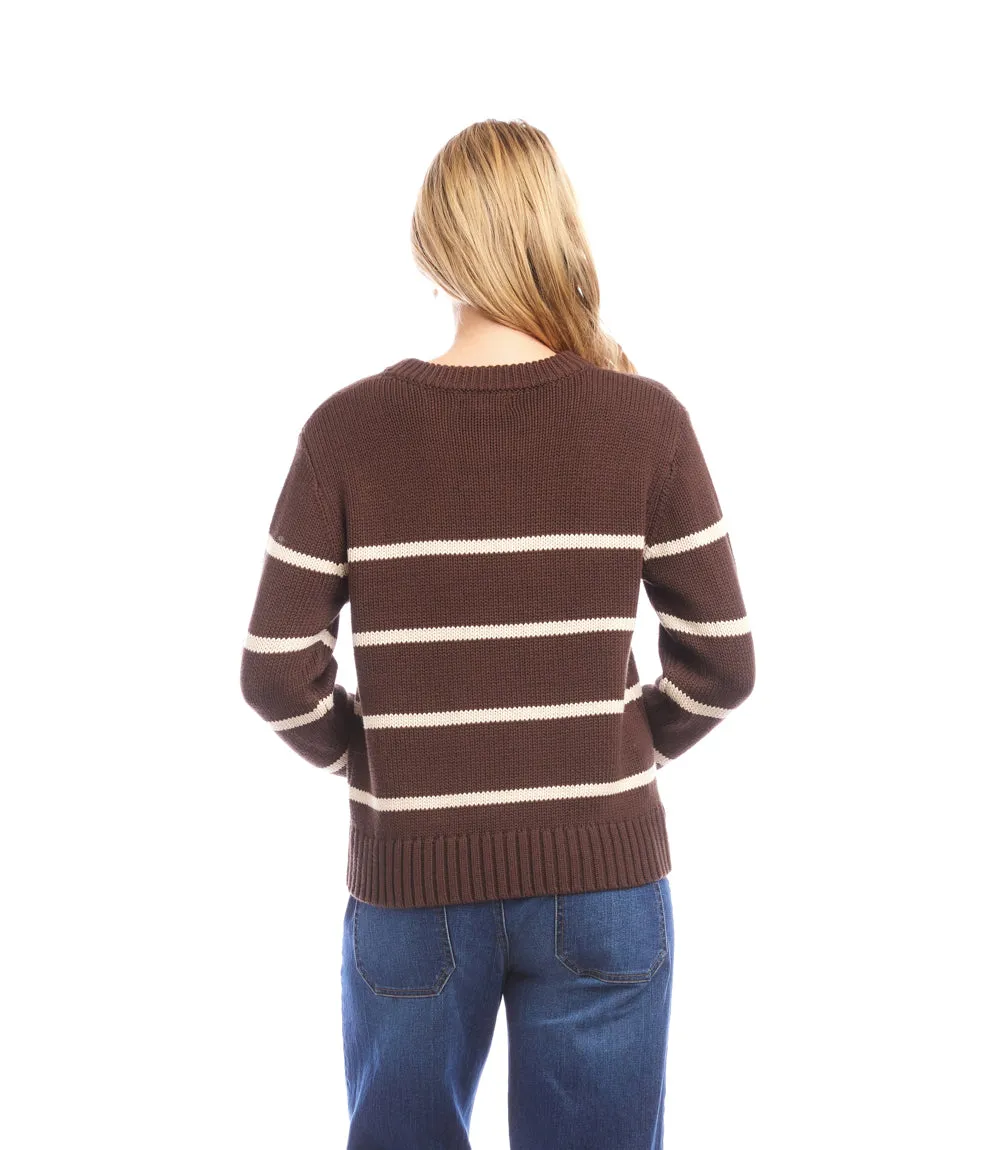 Stripe Crewneck Sweater sold by Karen Kane product image thumbnail 4