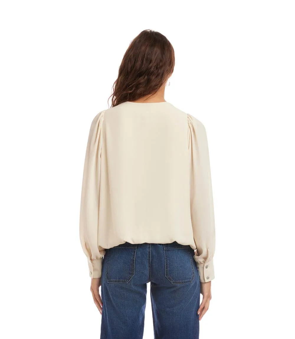 Puff Sleeve V-Neck Top sold by Karen Kane product image thumbnail 4