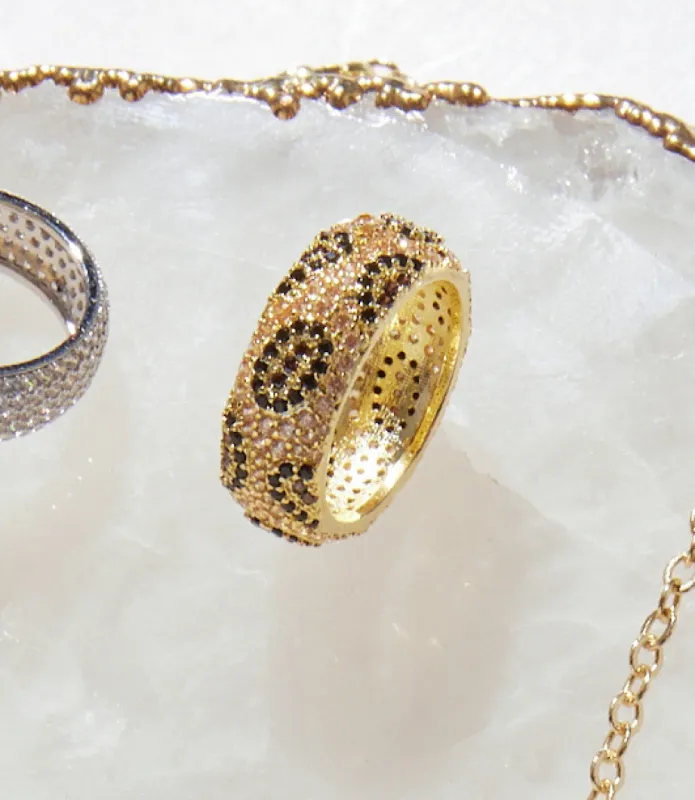 Leopard Crystal Ring sold by Karen Kane