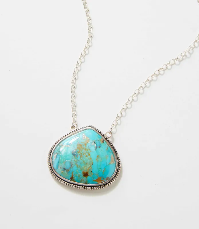 Corinth Blue Turquoise Pendant Necklace sold by Karen Kane