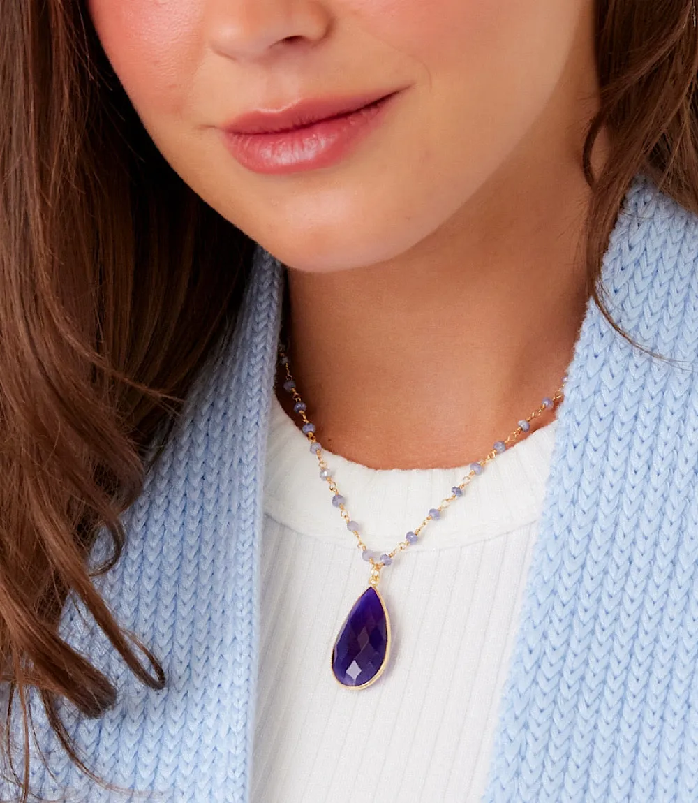 Beaded Teardrop Pendant Necklace sold by Karen Kane product image thumbnail 2