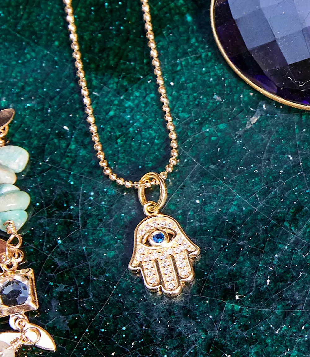 Hamsa Pendant Necklace sold by Karen Kane