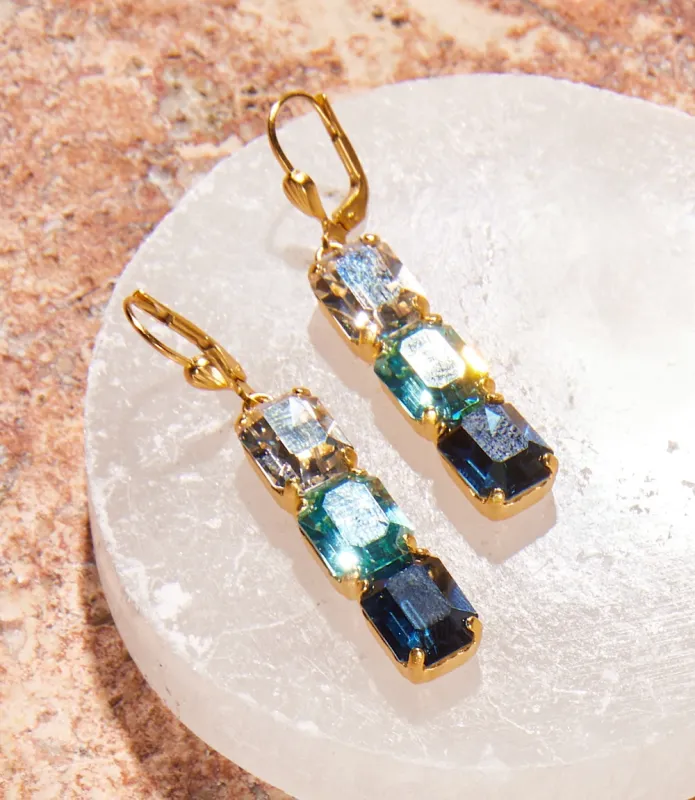 Triple Crystal Earrings sold by Karen Kane
