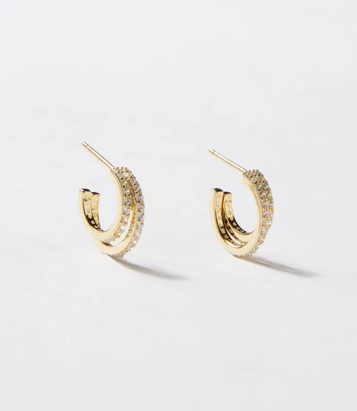 Twin Huggie Earrings sold by Karen Kane