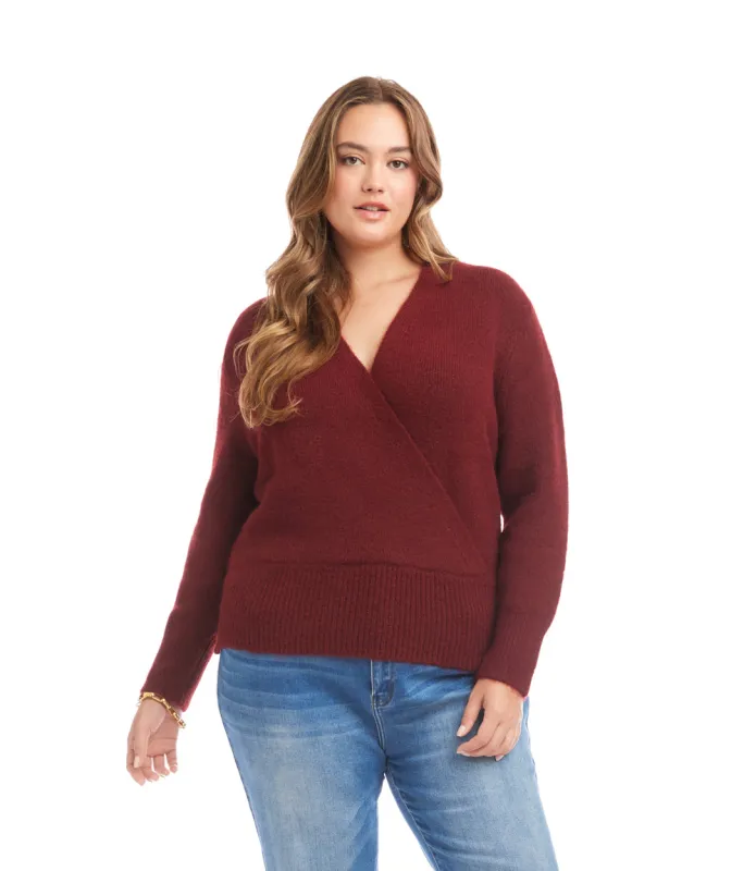 Plus Size Wrap Sweater made by Karen Kane