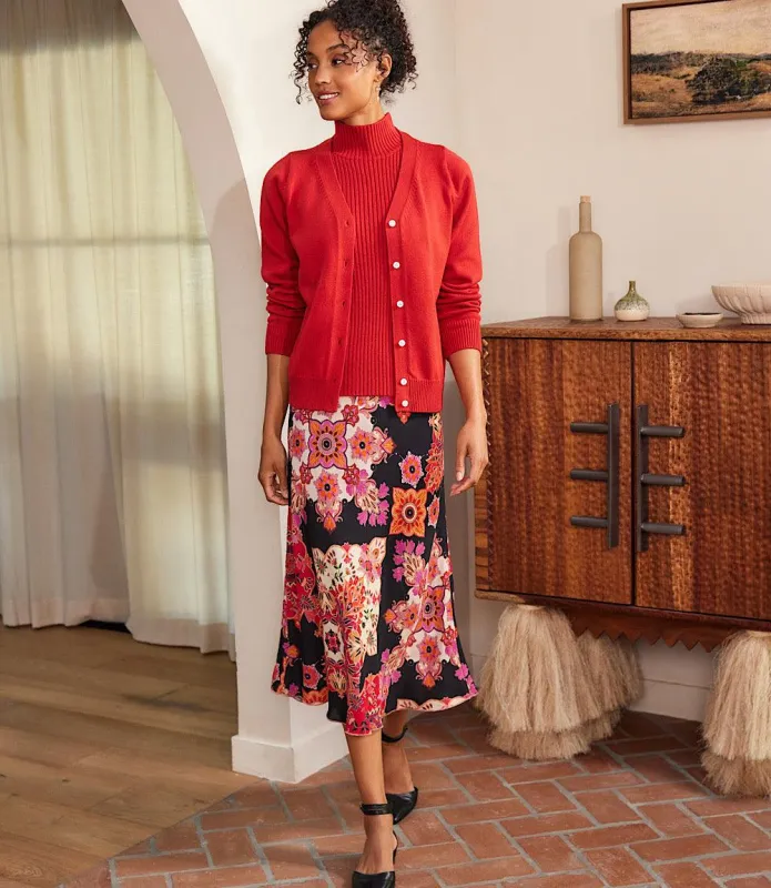 Petite Size Bias Cut Midi Skirt made by Karen Kane
