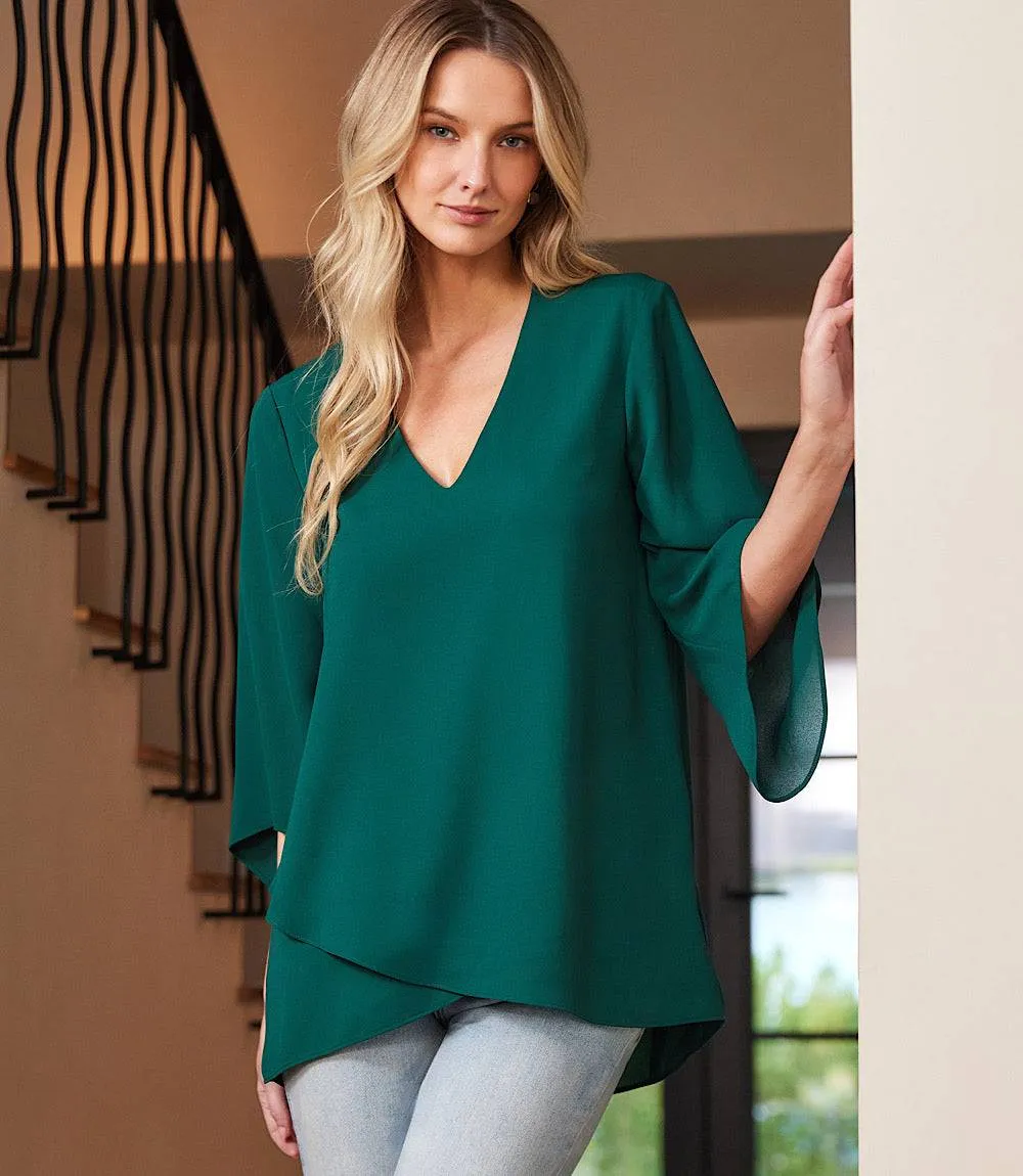 Petite Size Bracelet Sleeve Asymmetric Top sold by Karen Kane product image thumbnail 2