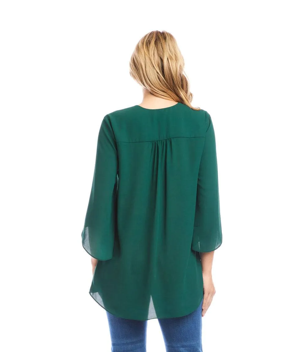 Petite Size Bracelet Sleeve Asymmetric Top sold by Karen Kane product image thumbnail 5