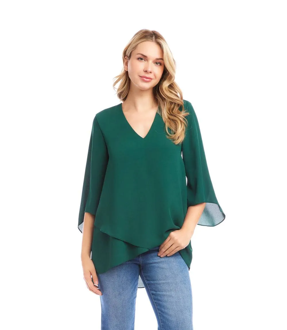 Petite Size Bracelet Sleeve Asymmetric Top sold by Karen Kane product image thumbnail 3