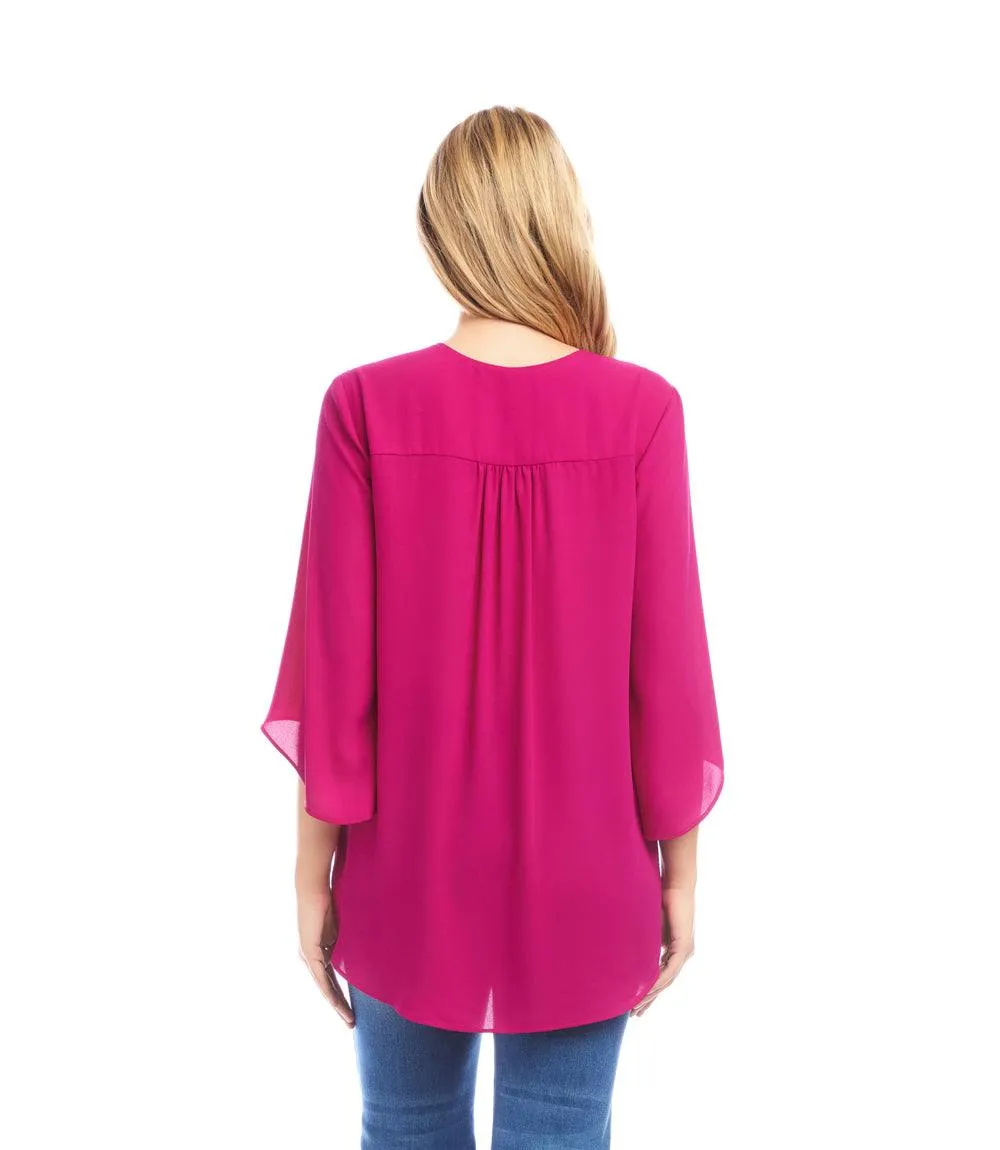 Bracelet Sleeve Asymmetric Top sold by Karen Kane product image thumbnail 4