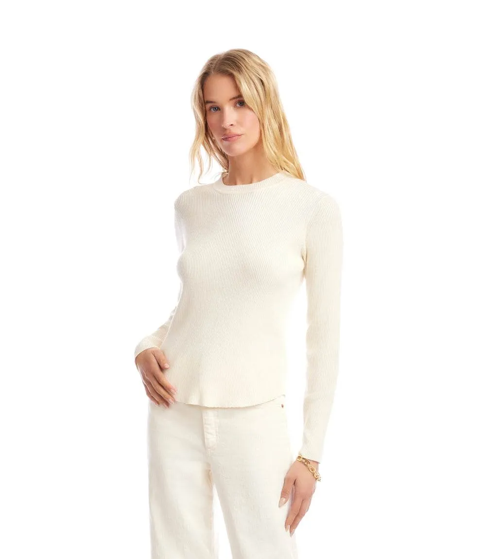 Ribbed Crewneck Sweater sold by Karen Kane