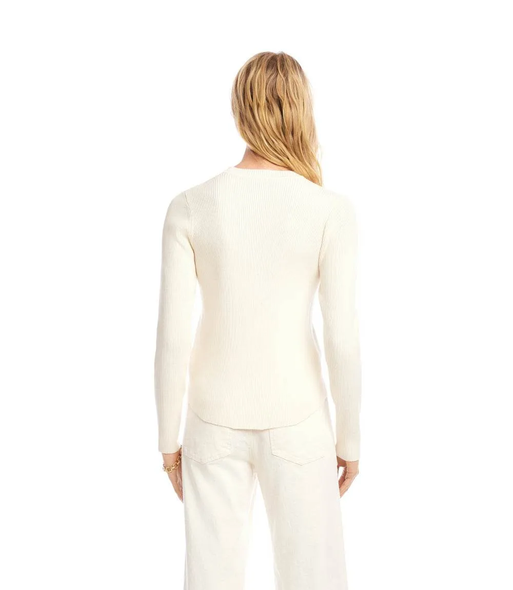 Ribbed Crewneck Sweater sold by Karen Kane product image thumbnail 3